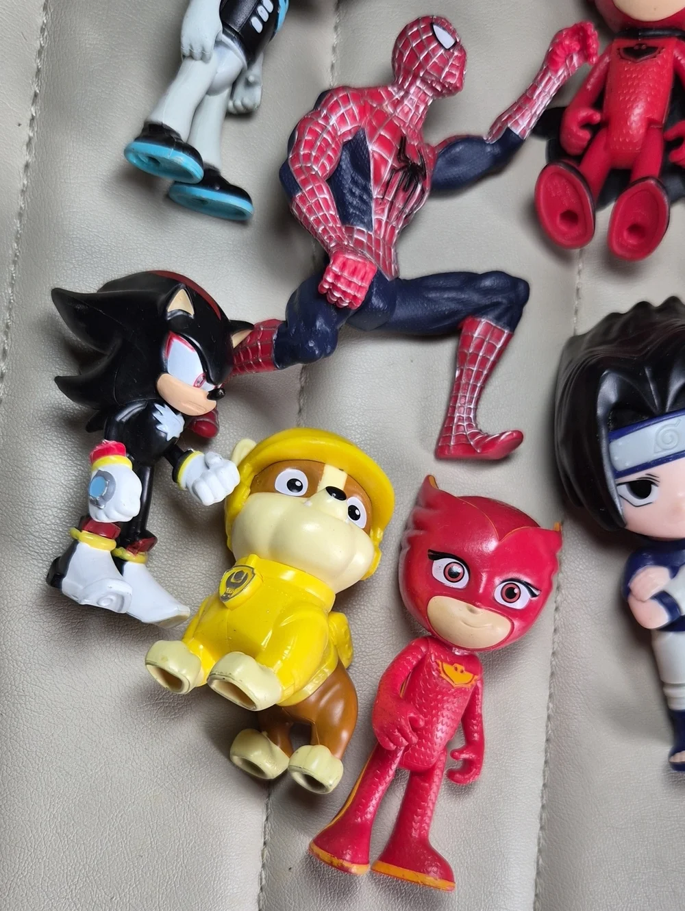 Assorted Kids Character Toy Figures Lot Bundle Spiderman Pj Mask Paw Patrol